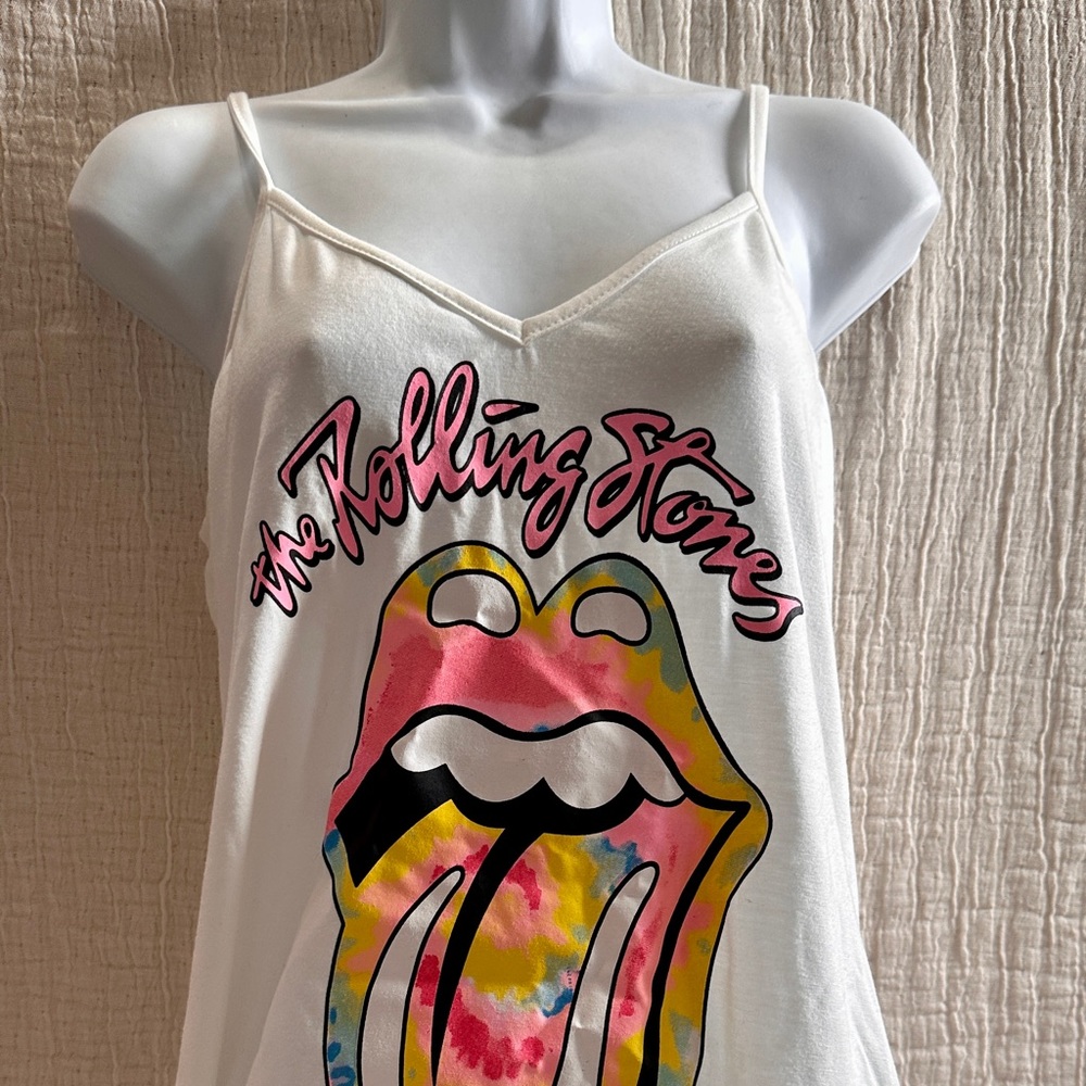 Women’s band Tee *Rolling Stones *with adjustable straps *size Med *never worn